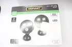(2-PK) Defiant 120-DEG Motion Activated Integrated Led Flood Light Black Open. Price: $11.98.
