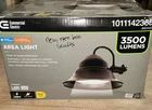 Scuffs! Commercial Electric 3500 Lum Integrated Led Bronze Dusk-dawn Flood Light Open. Price: $34.99.