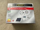 Defiant Solar Powered Motion Security Light 500 Lumens White DRI-0452-WH Open. Price: $35.00.