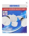 Brinks 180-DEGREE Motion Activated Security Light, White Finish New. Price: $12.00.