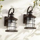 Hogan 14" High Bronze Motion Sensor Outdoor Wall Light Set Of 2 New. Price: $198.95.