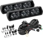 Ychow-tech 6 Inch Led Light Bar, 2PCS 12,000LM 120W, Black New. Price: $54.90.
