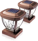 Home Zone Security Solar Post Cap Lights - Decorative Glass Led Outdoor 4X4 (3.5 New. Price: $46.95.