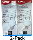 Satco S7331 Hi-pro Spiral Cfl Light Bulb 32W Soft White E26 Base ( 2-PACK ) Nos New. Price: $19.99.