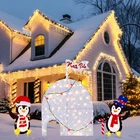Glikceil 4 Pcs Lighted Christmas Penguin Decorations Set 35" 2D North White New. Price: $37.56.