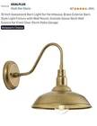 Goalplus 10 Inch Brass Gooseneck Barn Light Outdoor Wall Sconce Porch Garage New. Price: $35.00.