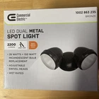 Commercial Electric SPTM2-2801 28W 1100 Lumens Bronze Dual Led Landscape Flood New. Price: $27.99.