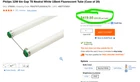 20 Philips 32W 3500K Bend T8 Fluorescent Rapid Start D2S4 Open. Price: $79.50.