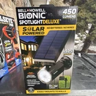 Bell And Howell Bionic Spotlight Deluxe Solar Led 450LM Motion Outdoor Black New. Price: $15.00.