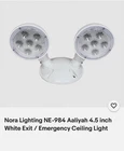 Nora Lighting NE-984 Emergency Led Dual Head New. Price: $35.00.