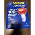 Vantage Miser Light Bulbs 95 W, Pack Of 4 1980'S New. Price: $50.00.