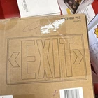 Commercial Electric Led Red/green Exit Sign W/ Battery Backup, White, Wall Mount New. Price: $24.99.