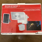 Cooper Lighting Motion Activated Solar Powered Halogen Floodlight New. Price: $19.99.