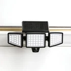 AMS1971 1,000-LUMEN Gutter-mount Triple-head Solar Security Light, Black New. Price: $91.79.