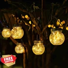 Cooo Crackle Glass Solar Lantern 2 Pack 30 Led Firefly Lights New. Price: $27.99.