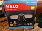 Halo Led Flood Light Twin Head 1420LM Bronze Outdoor Integrated ESF1A4DB Open. Price: $8.00.
