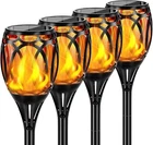 Pack 43" Solar Lights Outdoor Led Higher & Larger Flickering Flame Torc New. Price: $45.99.