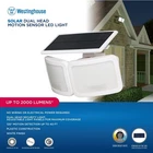 Westinghouse 2000 Lumen Solar Powered Security Light With Motion Sensor - White New. Price: $34.64.