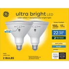 Ge Household Lighting 2PK Ultra Bright Warm White/daylight 150W Bulb PAR38 New. Price: $15.99.