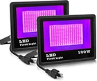100W Led Black Flood - Waterproof Glow Party Lighting, 650FT Area New. Price: $99.99.