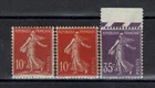 France Yvert 134 - 136 " Sower No Ground Year 1906 Stamps Mnh Vf J111. Price: $118.96.