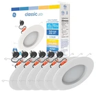 Led Recessed Downlight Inch 65W Pack White Ge RS6 Fixture Indoor Floodlight New. Price: $104.99.