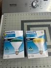 New 2-PACK Lot Philips 100 Watt Green Yellow Flood Light Bulb BR38 Medium Base. Price: $19.23.