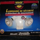 Heath Zenith SL-5411-WH-A Motion Sensor Flood Light, White, 2 Lights Open. Price: $30.00.