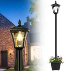 Derynome 72" Solar Outdoor Light With Planter,waterproof Post Black New. Price: $60.99.