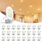 4 Inch 5CCT Led Recessed Ceiling Dimmable Light With Junction Box 2700K-5000K New. Price: $105.99.