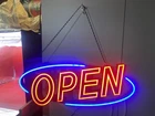 Optiva Led Open Sign S-SGN-06002-00 For Business Window Large 12VDC Used. Price: $75.00.