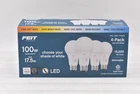 Feit Electric 4-PACK 100W A21 Led Dimmable Replacement Bulbs 1600 Lumens New. Price: $24.99.