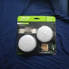 (2-PK) Mr. Beams Battery Powered Led Puck Light White MB800-WHT Open. Price: $18.00.