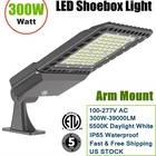 Commercial Led Parking Lot Lights Outdoor Arm Mount 300W Shoebox Area New. Price: $110.80.