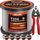 Stainless Steel Cable For Railing - 500FT 1/8" T316 Wire Rope Deck New. Price: $117.59.