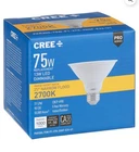 Cree Lighting Pro Series PAR30 Short Neck Indoor Flood 75W Equivalent Led Bulb New. Price: $9.00.