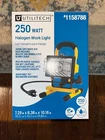 Utilitech 250-WATT Halogen Portable Work Light Indoor Outdoor With Bulb Open. Price: $15.00.