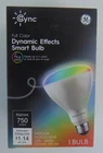Ge Cync Full Color Dynamic Effects Smart Bulb Led BR30 Open. Price: $12.00.