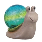 8" Led Solar Snail W/ Crackle Glass Orb Garden Statue Outdoor Lawn Yard Decor New. Price: $46.06.
