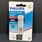 Philips 100W 120V Clear GY8.6 Base T4 Light Bulb 416685 Outdoor Security Special New. Price: $11.97.