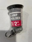 Commercial Electric Metal Lamp Holder 1/2" Threaded Stem Gray New. Price: $9.00.