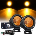 Nilight Amber Led Pods 2PCS 3" Flood Round Offroad Fog New. Price: $69.99.