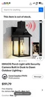 Hihuos Porch With Security Camera Built Dusk To Dawn Outdoor Lighting New. Price: $69.99.