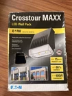 Eaton Crosstour Maxx Led Wall Pack 81W 120-277V Black Outdoor Energy Efficient New. Price: $135.00.