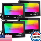 Lolpetik Led Flood Light Outdoor 25W 250W Equivalent 2500LM Rgb Color Changing New. Price: $107.10.