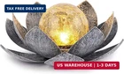 Huaxu Solar Lights Outdoor Garden, Crackle Globe Glass Lotus Decor, Waterproof New. Price: $46.86.
