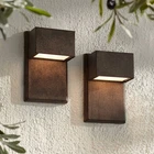 Possini Euro Design Lyons 8"H Bronze Outdoor Led Wall Light Set Of 2 New. Price: $249.99.