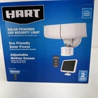 Hart 2-HEAD Led Solar Motion Sensing Security Flood Light, Remote Control, Cct, New. Price: $44.99.
