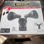 Defiant Motion Sensor Dusk-to-dawn 2-HEAD 120W PAR38 Flood Light Black New. Price: $45.99.