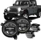 Projector Halo Led Headlight Fog Lights For Jeep Wrangler Jl Gladiator 2018+ New. Price: $186.99.